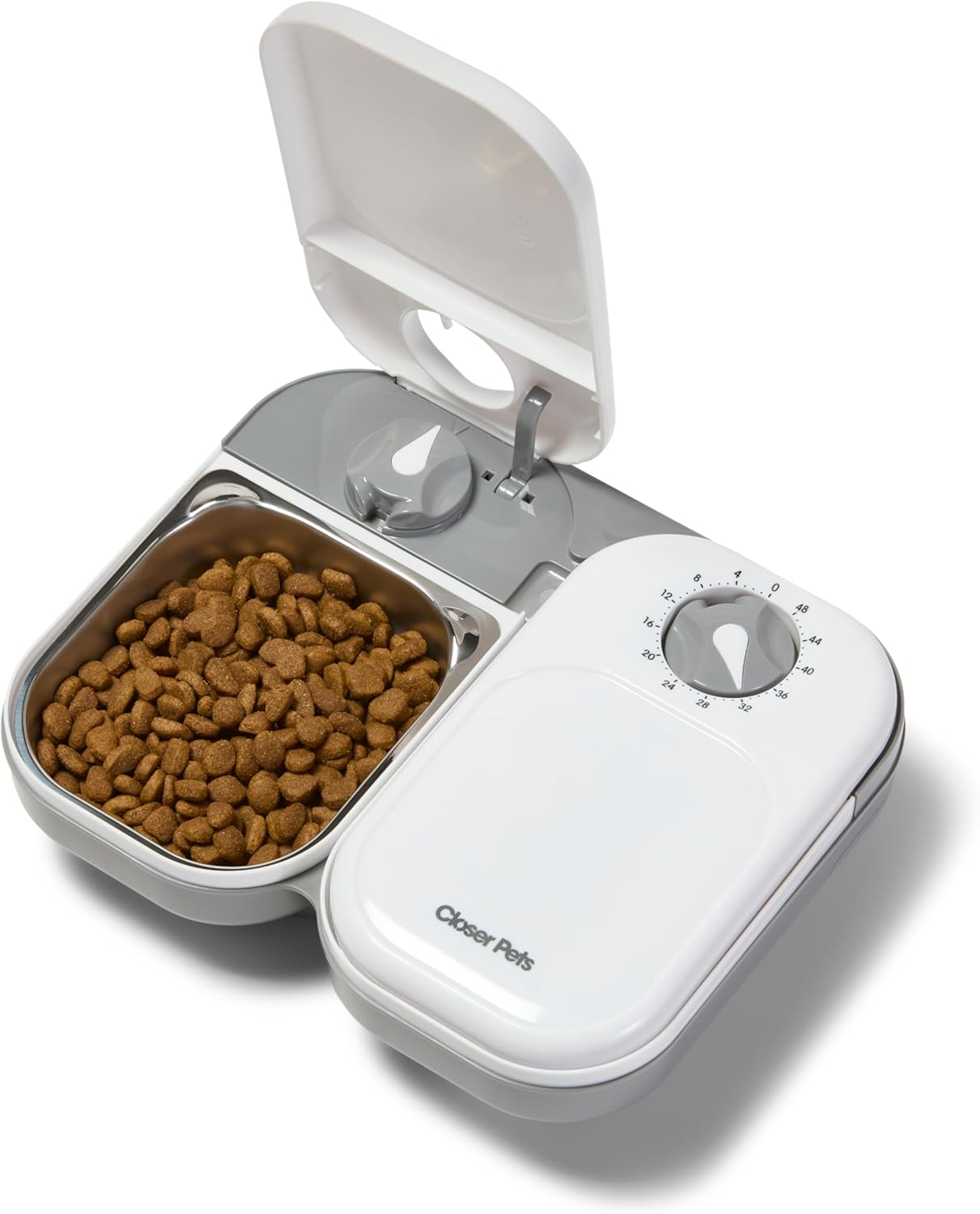 Closer Pets C200 2 Meal Automatic Pet Feeder for Cats and Small Dogs with Stainless Steel Bowl Inserts and Ice Pack image number 5