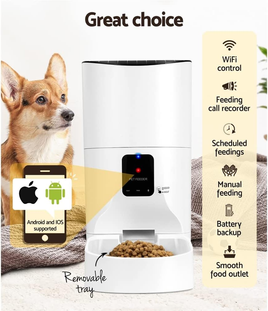 Automatic Pet Feeder 9L Wifi Auto Dog Cat Feeder Smart Food Dispenser Timer image number 4