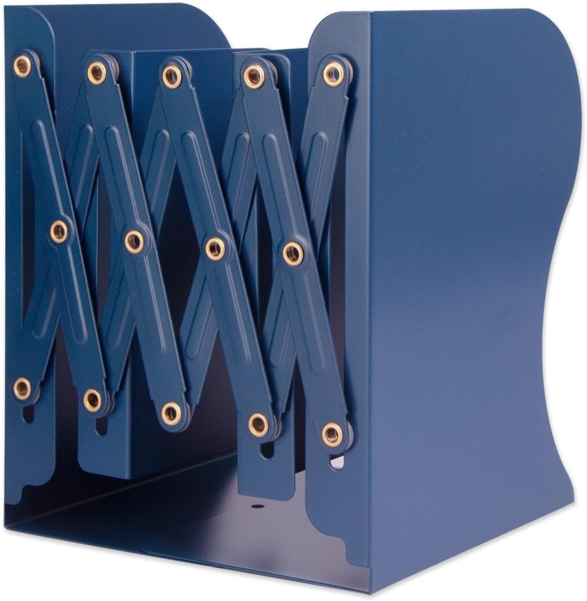 Aobopar Book Ends, Bookends for Shelves, Book Organizer for Desk, Metal Bookends for Heavy Books, Book Holders for Shelves, Suitable for Office, Home and School Use (Brown)