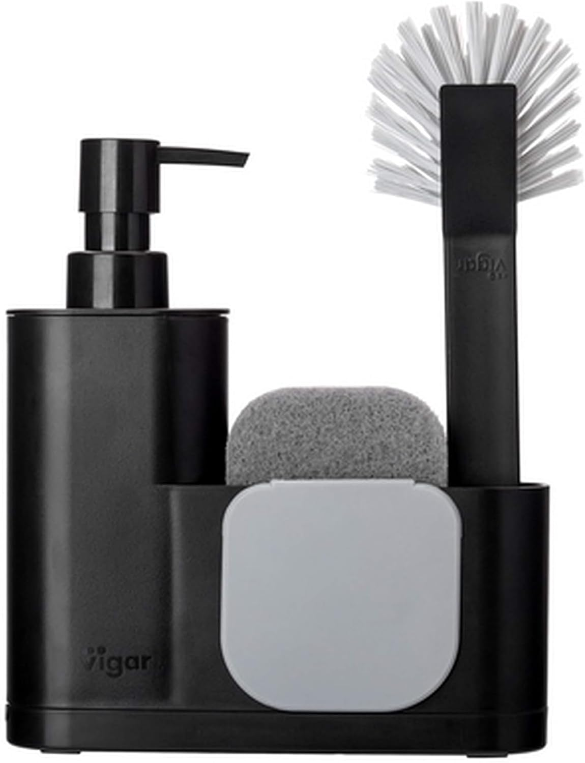 Vigar Rengo Black Monobloc Sink Caddy 4-Pieces Set