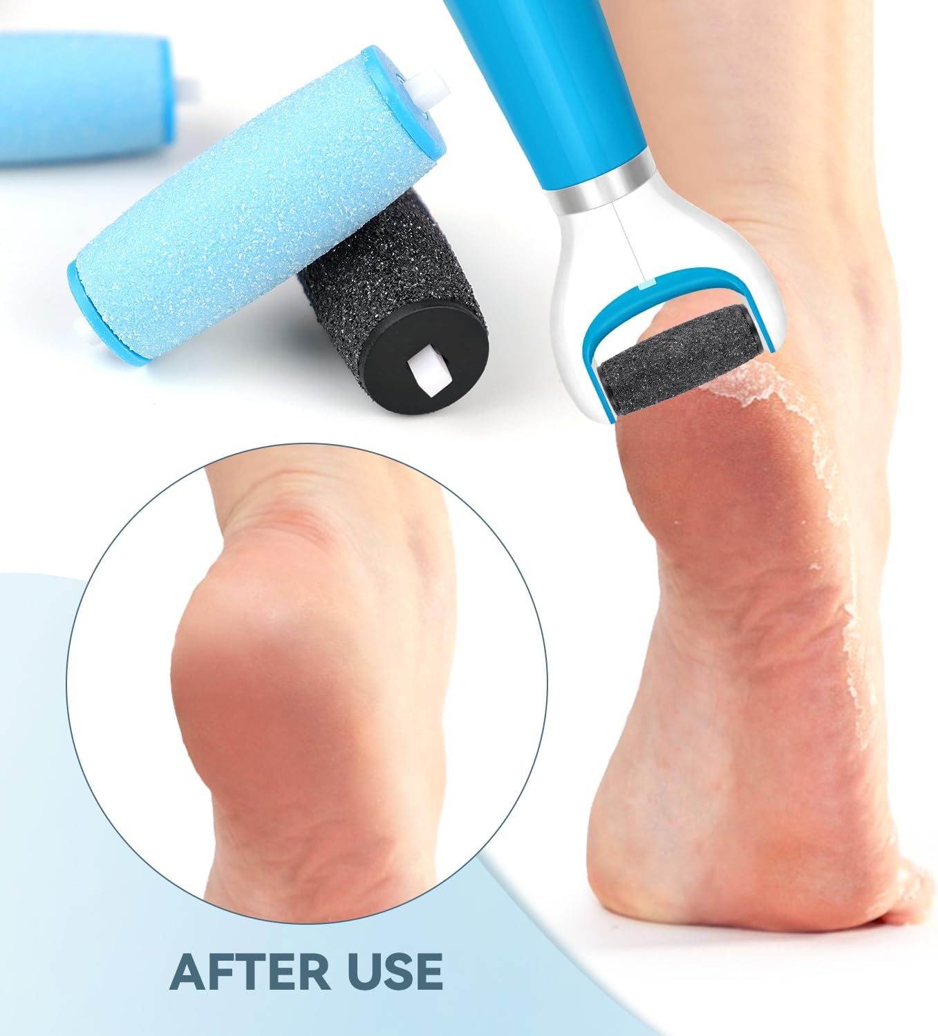 12 Pack Replacement Roller Refill Heads Compatible with Amope Pedi Refills Electronic Foot File (6 Extra Coarse & 6 Regular) - 6 Extra Coarse  6 Regular image number 2