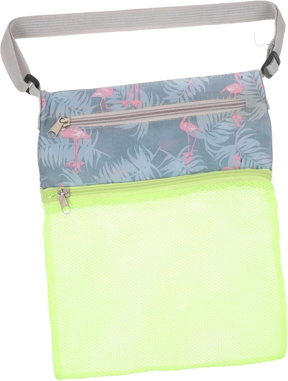 Hohopeti Capacity Mesh Beach Bag with Double Zipper Wear-Resistant Shell Collecting Tote for Outdoor Travel Lightweight Portable Storage for Towels Swim Gear and Camping Accessories image number 6