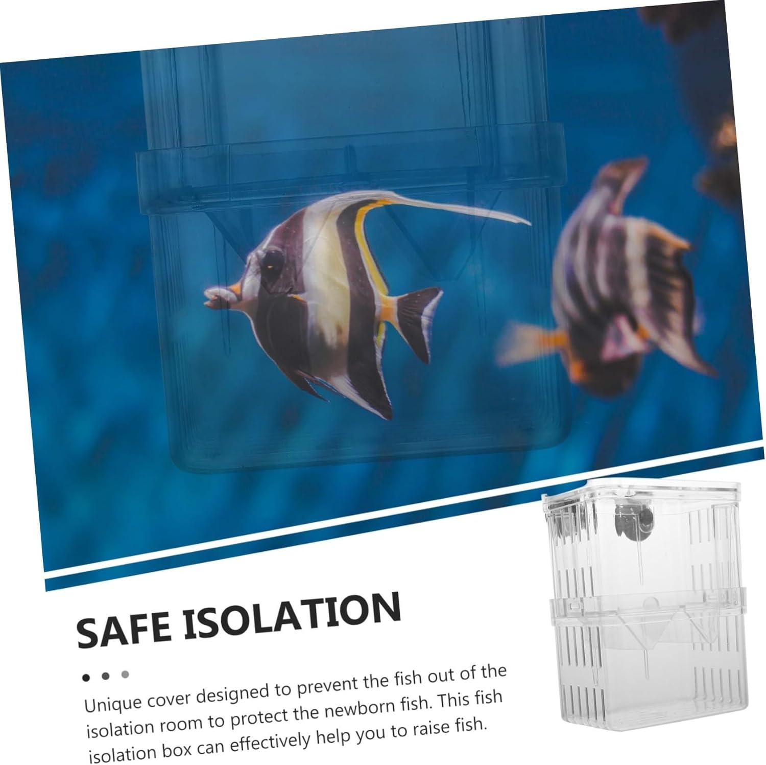 Abaodam 2Pcs Aquarium Fish Breeding Box Isolation Box with Suction Cups Large Double-Layer Hatchery Incubator for Tank Aquatic Pets Random Color image number 6
