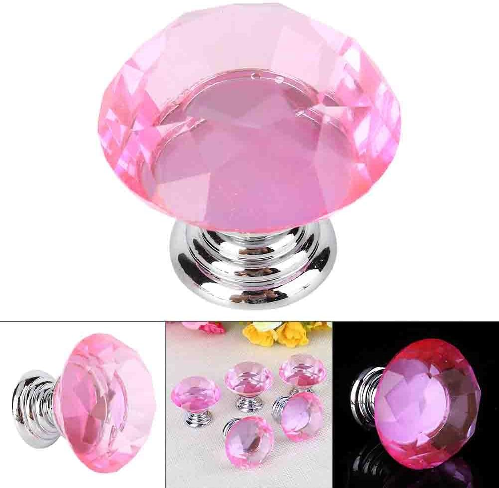 Crystal Glass Door Knobs, 10 PCS 30Mm, Elegant Hardware for Drawer, Cabinet, Kitchen Zinc Alloy Base for Any Purpose image number 4