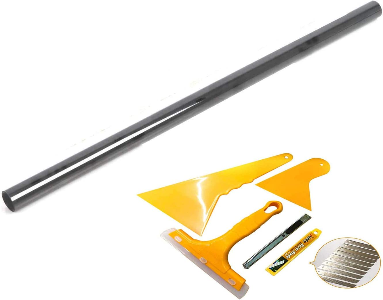 Pro Car Home Window Tint Tinting Film Black Roll Tools Kit 5%/15%/30%/35% VLT 76Cm*7M (2 Pack, 30%)