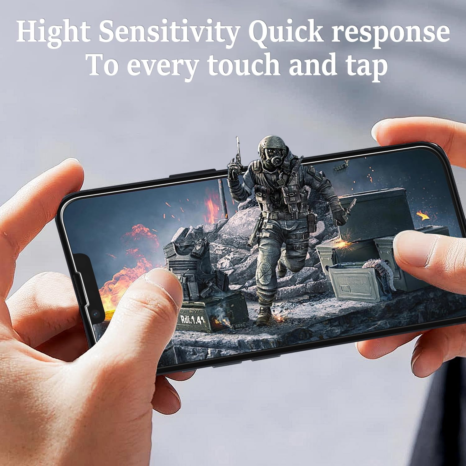 Pokolan 2+2 Pack Screen Protector for Iphone 14 Tempered Glass, with Camera Lens Protector, 9H Hardness, No Bubbles, Anti-Scratch, Ultra Resistant image number 1