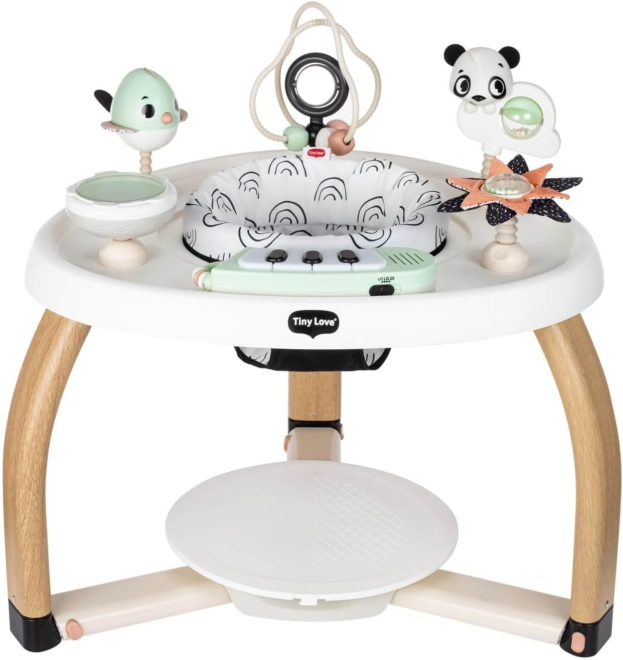 Tiny Love 5-In-1 Activity Center - Black & White Decor Collection, Includes Tummy Time, Balance Board, Toddler Table, and Chair Modes, Enhanced with 6 Detachable Toys for Developmental Play image number 5