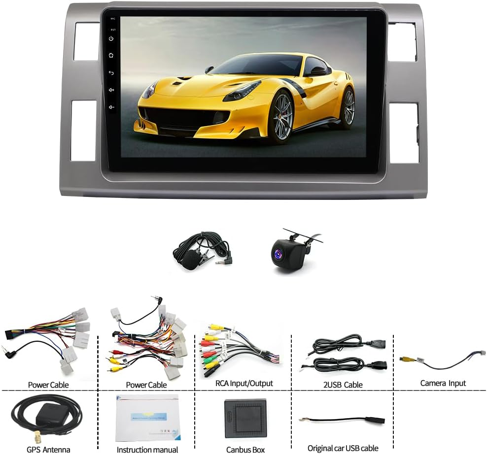 Android 15 Car Stereo for Toyota Estima/Tarago 2006-2016 Wireless Carplay Android Auto 10.1" Touch Screen Double Din Car Radio Hifi GPS Wifi Bluetooth FM RDS Backup Camera Mirror Link SWC 2+32G image number 3