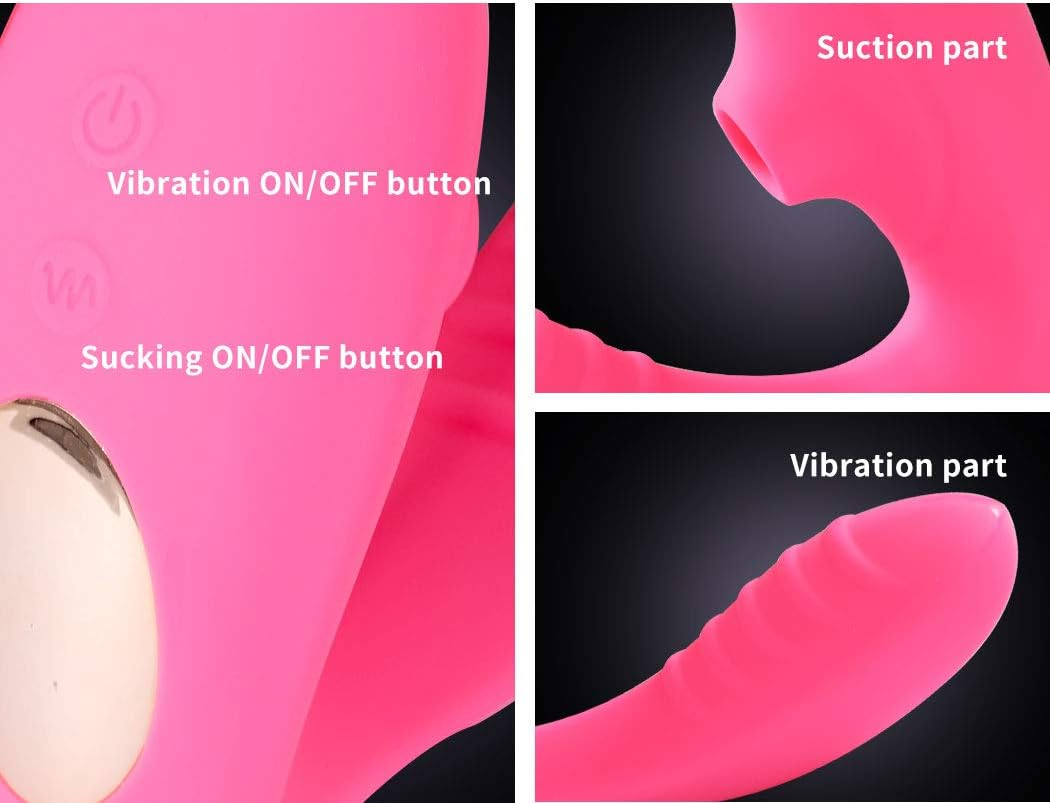Urway Sucking Vibrator Oral Tongue Clit Stimulator Pump Woman Sex Toys Pink image number 3