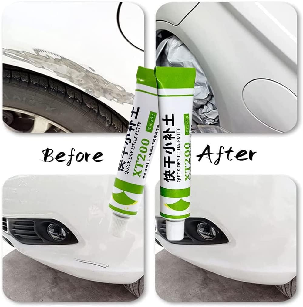 Gogolonge Fiberglass Boat Repair Paste,3Pcs XT200 Quick Dry Little Putty,Car Scratch Remover Touch up Paste Fix Tools for Scratches,Cracks,Gouges (White)