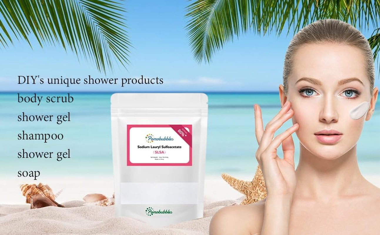 1 Pound SLSA Sodium Lauryl Sulfoacetate Powder Long Lasting Foam & Bubbles, Gentle on Skin, Bath Bomb Additive, Surfactant & Latherer, Making Bath Bombs image number 3