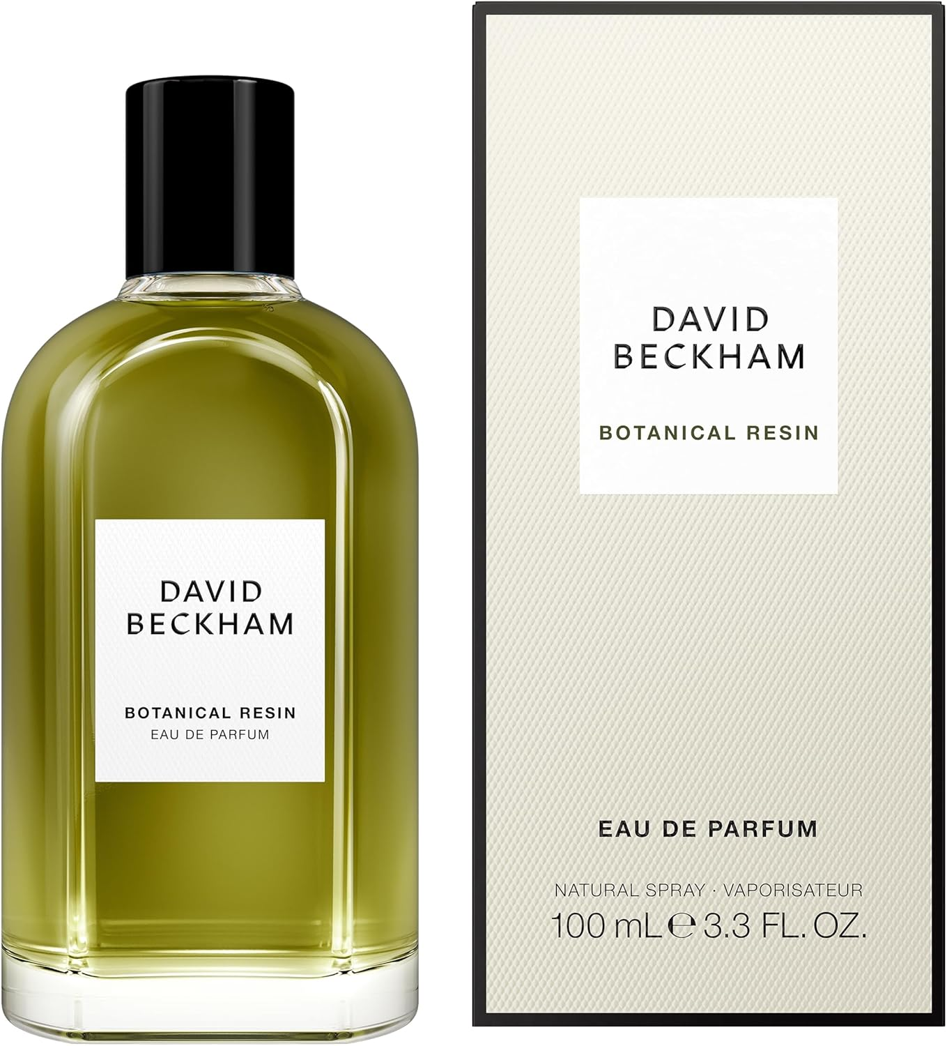 David Beckham Collection Botanical Resin Eau De Parfum for Men, Fresh and Aromatic, Long Lasting Fragrance, 100Ml