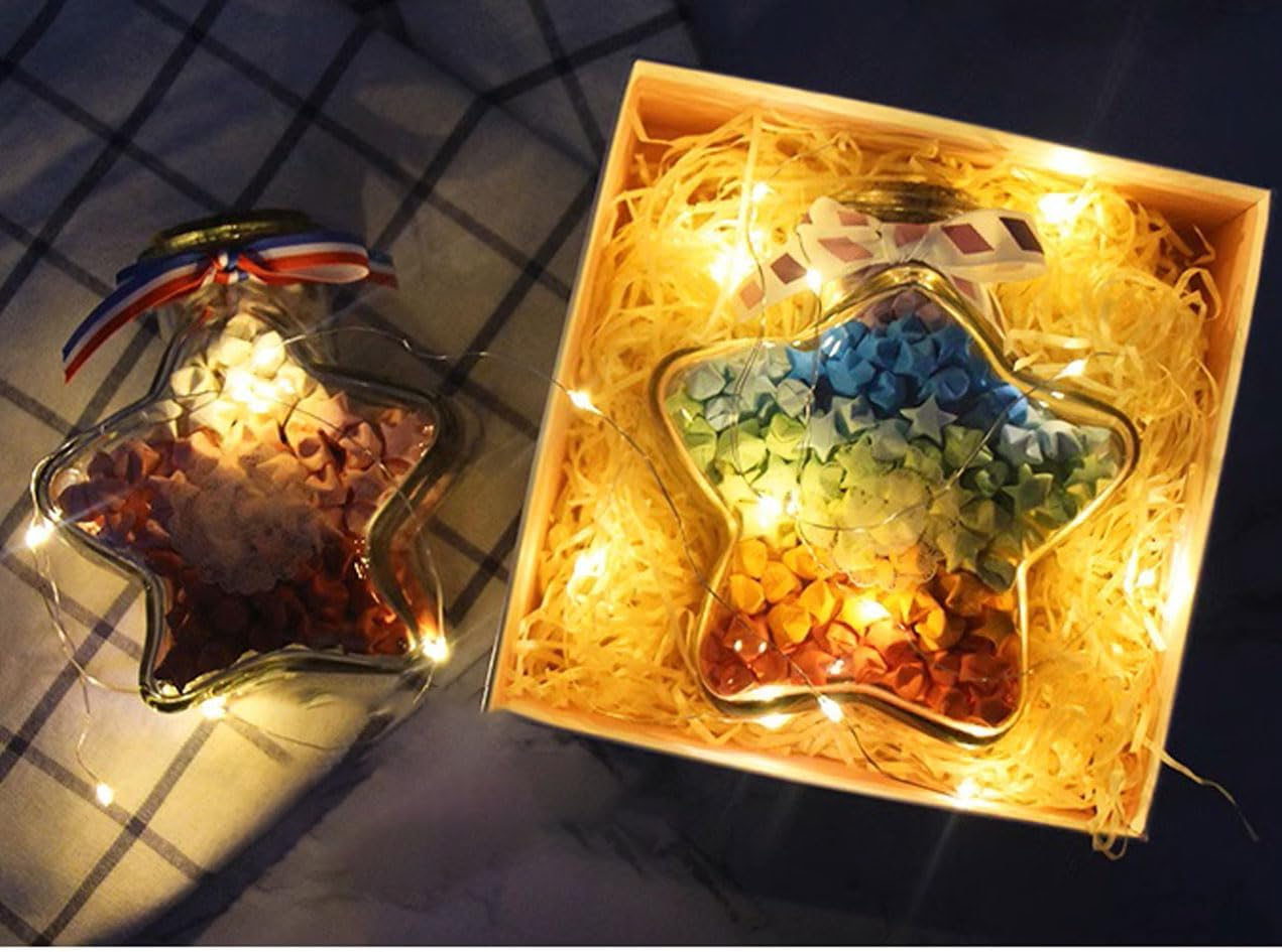 1350 Sheets 10 Colors Origami Star Paper Strips Star Folding Paper Strips Pastel for Art Crafts School Teaching Supplies image number 1