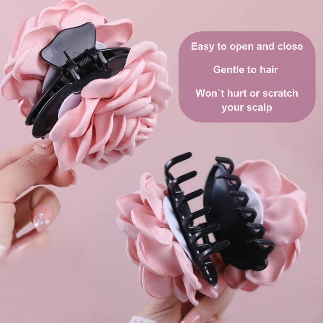 Rose Hair Clip (Grey)