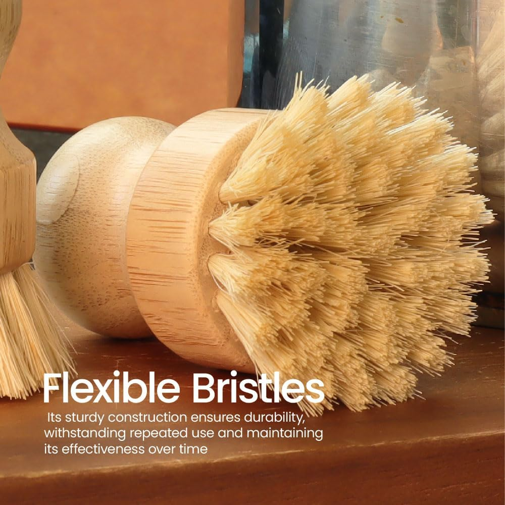 White Magic Eco Basics Plastic Free Pot Brush,Brown image number 6