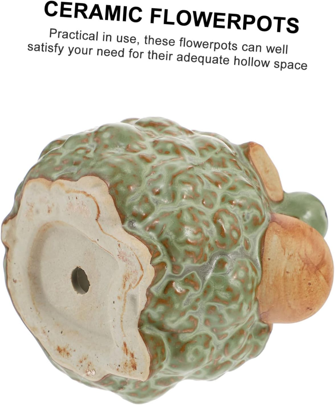 Yardwe 2Pcs Ceramic Sheep Gardening Pot Hand-Glazed Flowerpot for Artificial Plants Novelty Planter image number 3