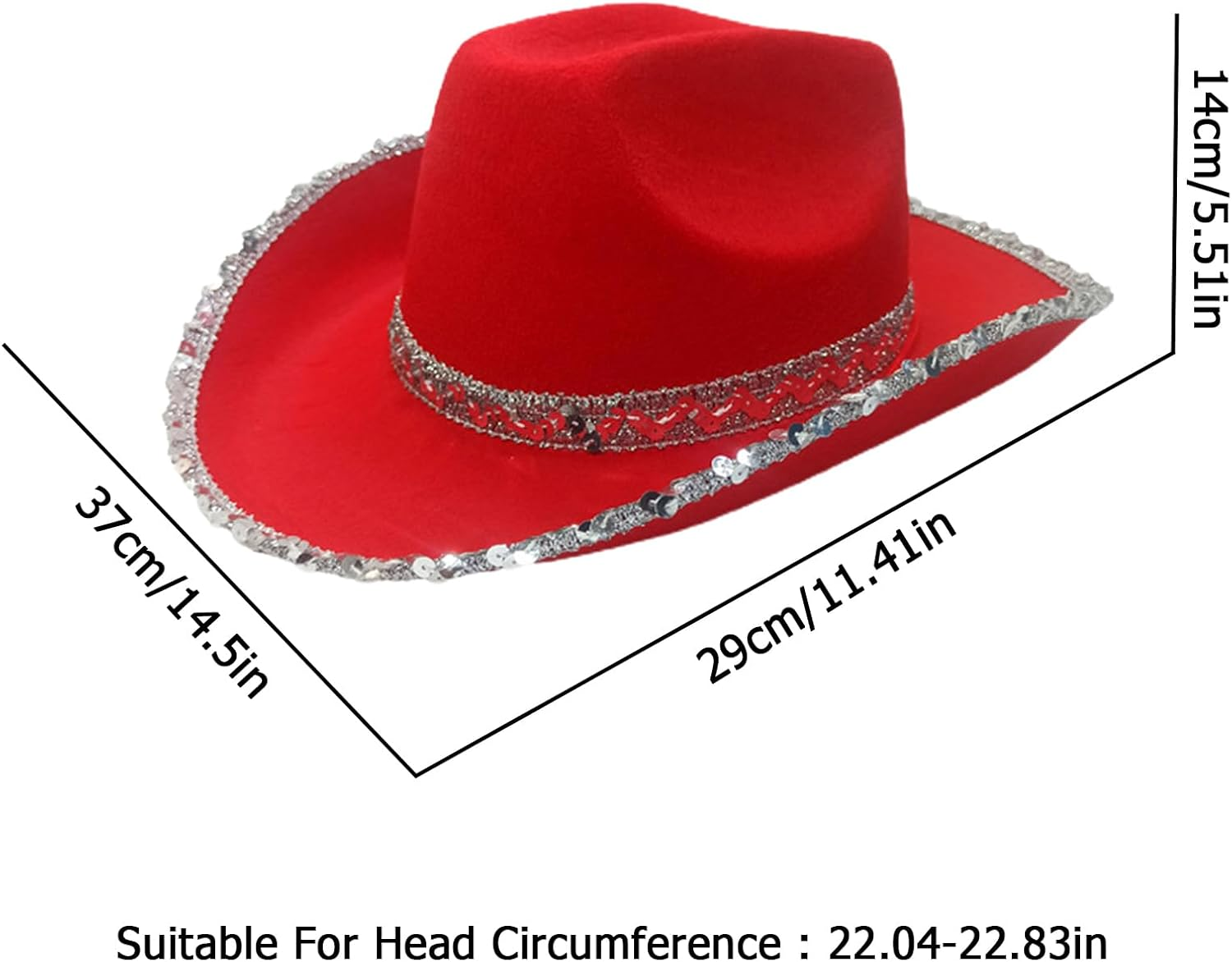 Cowgirl Hats Women - Bling Jazz Hat with Glasses Headscarf, Cowgirl Hats Pack, Costume Dress up Party Supplies for Festival Party image number 4