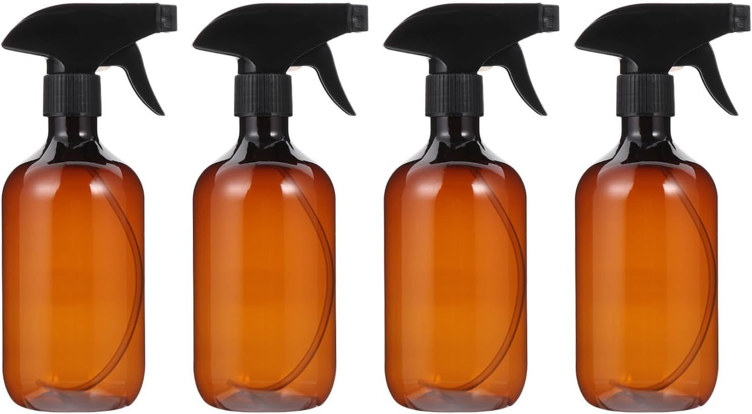 GRADENEVE Pet Plastic Spray Container 4 Pack 500Ml Amber Bottles for Outdoor Cleaning and Liquid Storage image number 1
