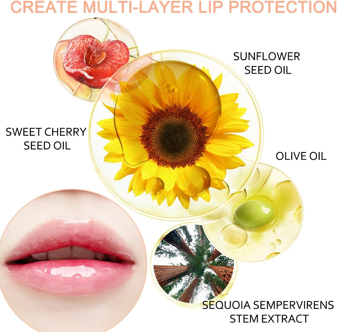 Bowitzki Color Changing Lip Oil Lip Glow Gloss Hydrating Transparent Tinted Nourishing Long Lasting Lip Balm Care Moisturizing Repairing Lightening Lip Lines Blue Lotus Tocopherol Squalane (Berry) image number 4