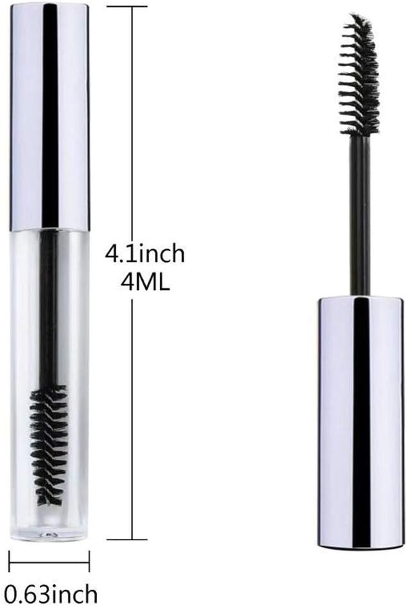 Ideal Swan 10Pcs 4Ml Empty Mascara Tube and Wand, DIY Mascara Container with Cap,Eyelash Tubes Vials Bottle with Rubber Inserts and Funnels Kit for Castor Oil image number 6