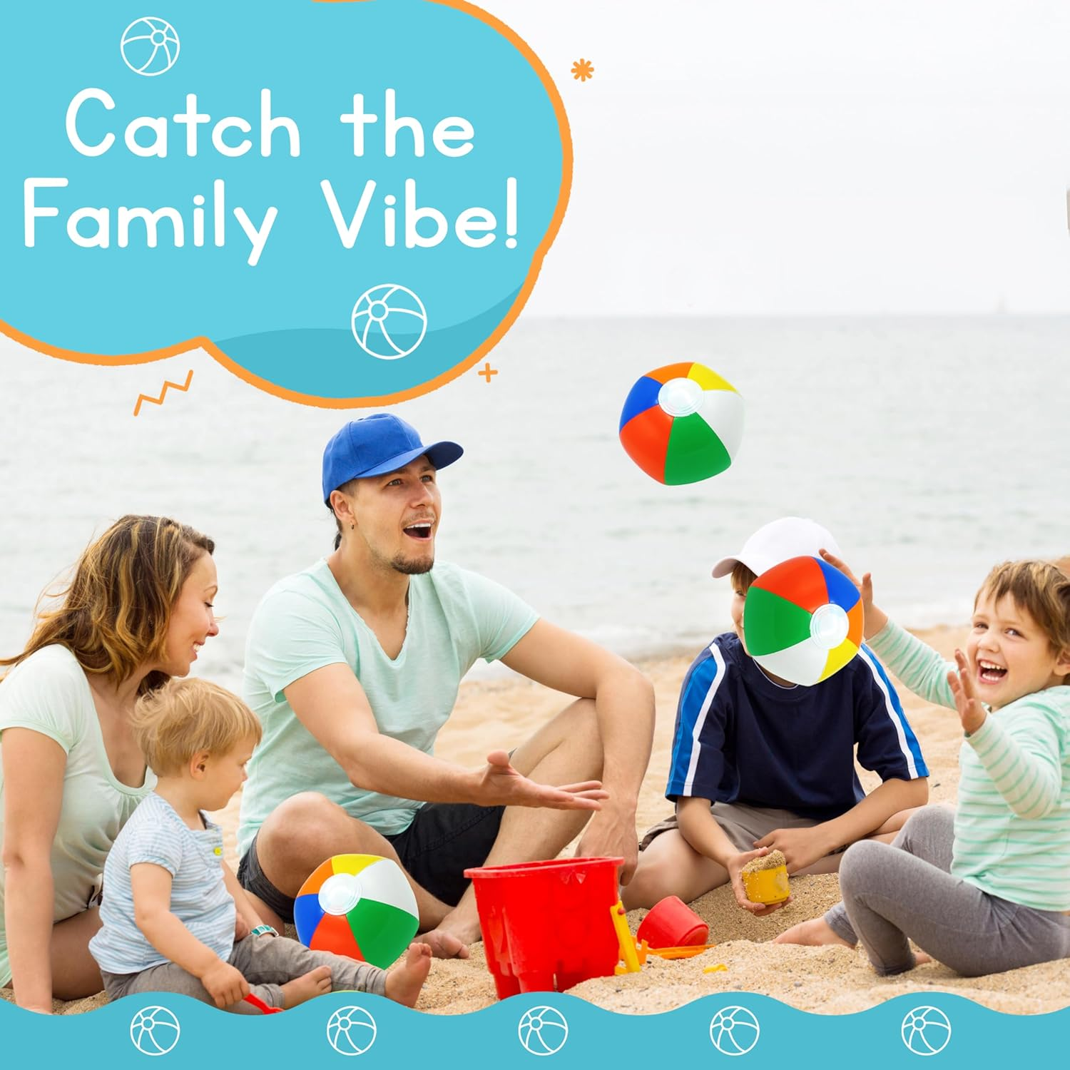 4E'S Novelty Mini Beach Balls Bulk Packs (28,50, or 100) Summer Party Favors for Kids, Inflatable Pool Toys, Hawaiian Party Decorations or Pool Party Goodie Bag Fillers image number 5