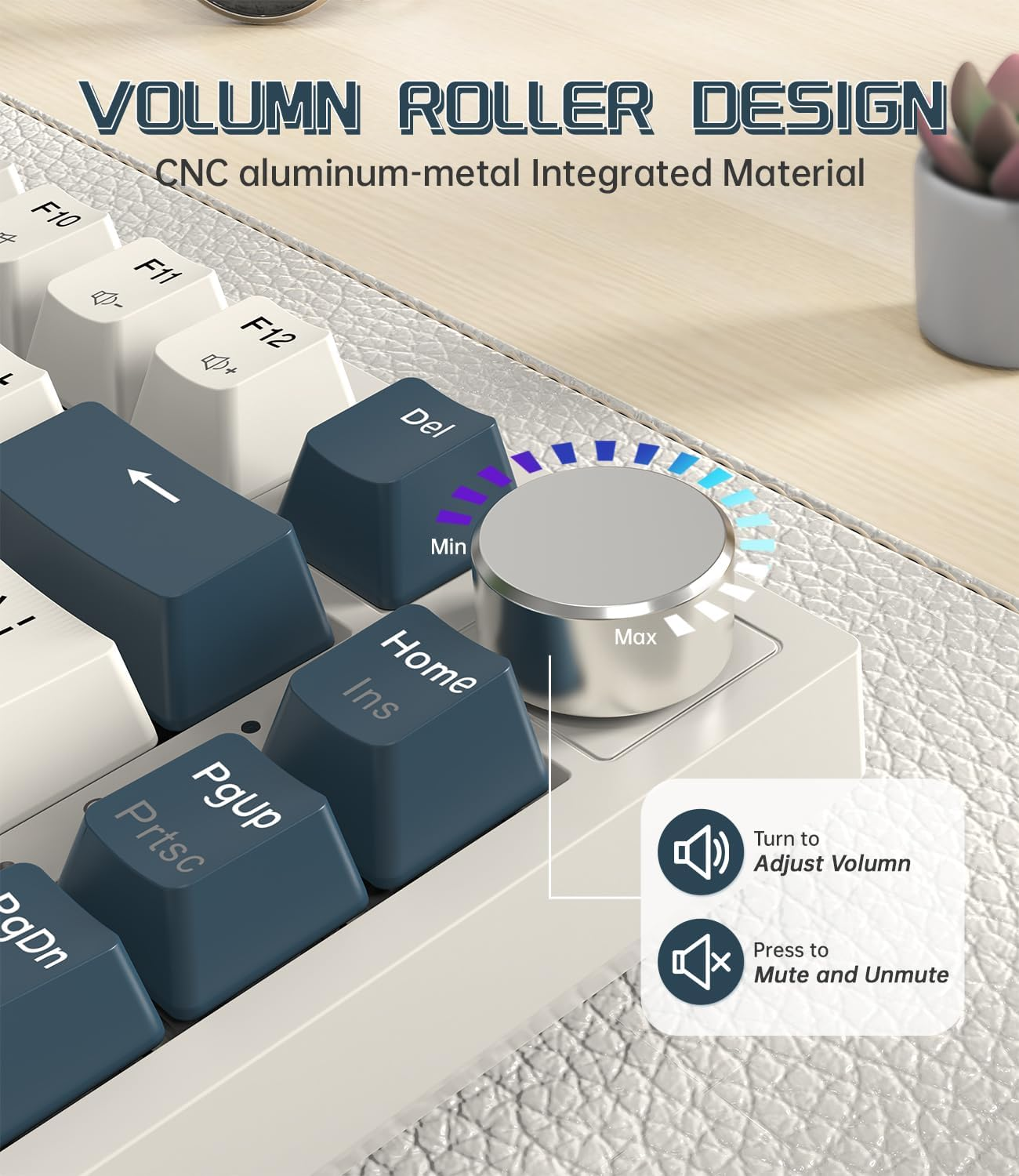 Lexonelec X ATTACK SHARK K85 Magnetic Switch Mechanical Keyboard, Rapid Trigger, Cloud Driver, LIGHTSYNC RGB Backlit, TKL Gasket 75% Gaming Keyboard with Knob Control & Coiled Cable for Win/Mac - Blue - Blue image number 6