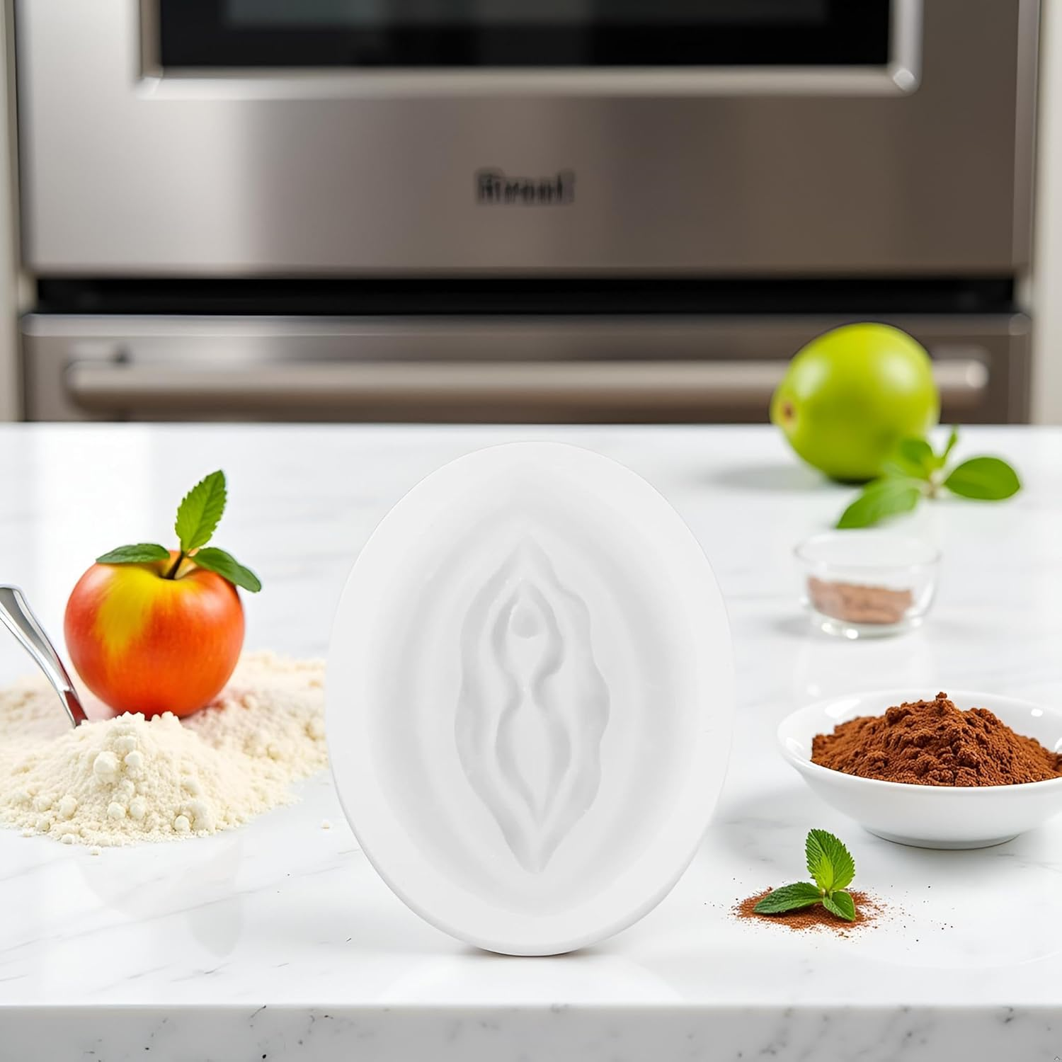 White Women Genital Shape Chocolate Mold Novelty Candy Making Molds Silicone DIY Mould Jelly Tray Fondant Cake Making Supplies Pastry and Baking Molds Bakeware image number 1