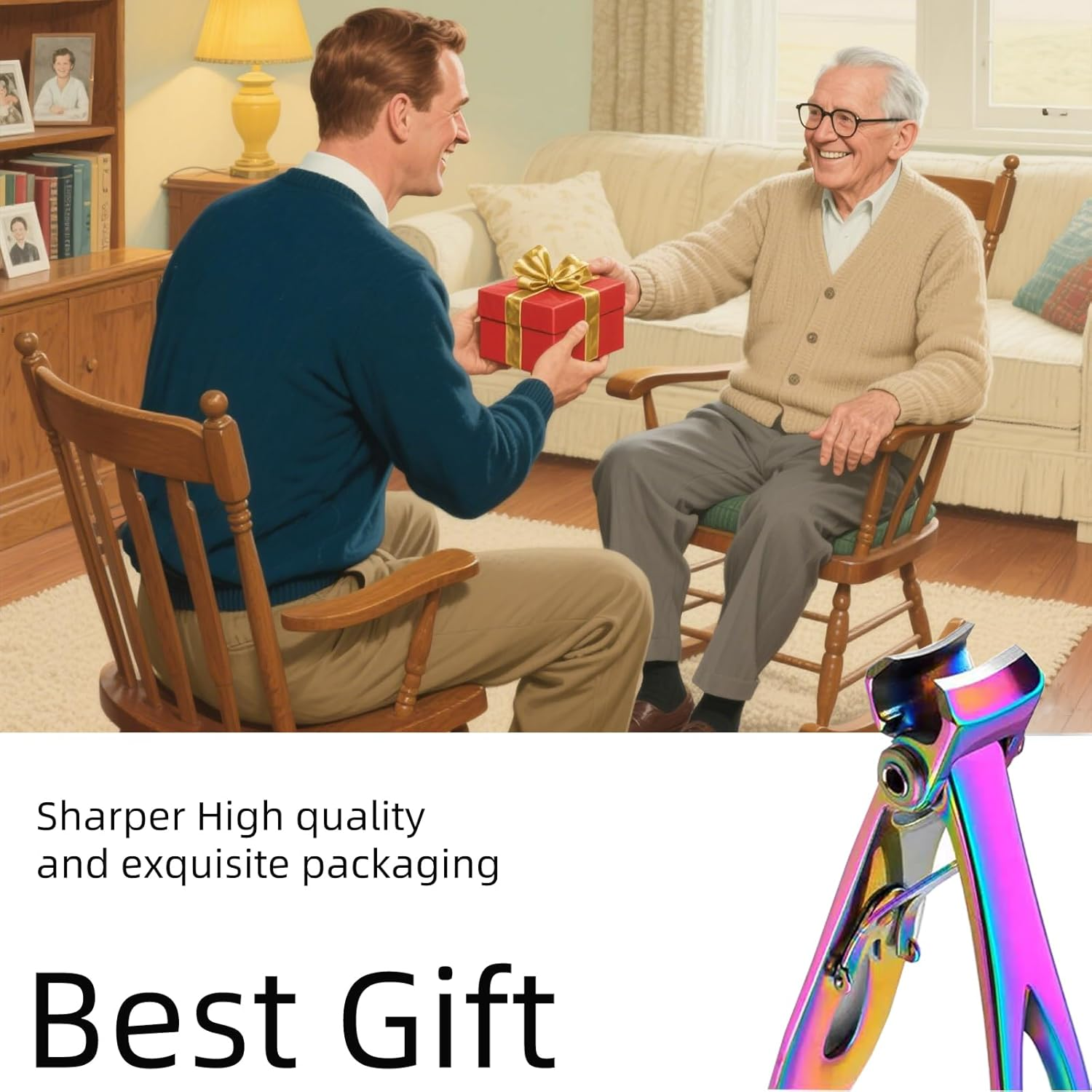 Hzqzaoan Toenail Clippers for Thick Nails - Premium Extra Large Toe Nail Clippers for Seniors/Women/Men, 17Mm Wide Jaw Stainless Steel Nail Clipper with Long Handle (Multi-Colored) image number 4