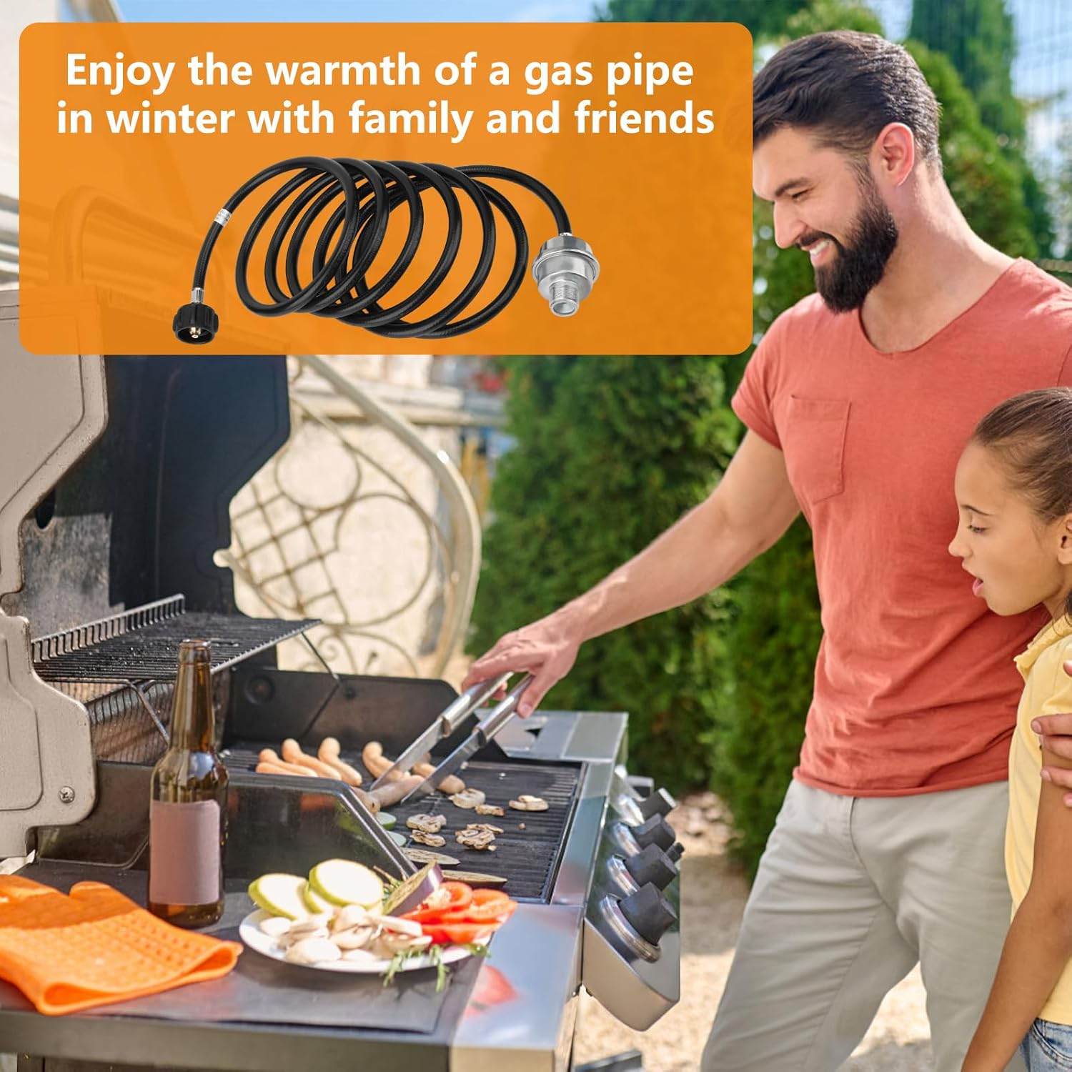 12Ft Propane Fuel Filter with Hose, Compatible with Mr. Heater Big Buddy, CSA Certified, Qcc1/Type1 Adapter, Connect 20-45 Lb Propane Tanks image number 4