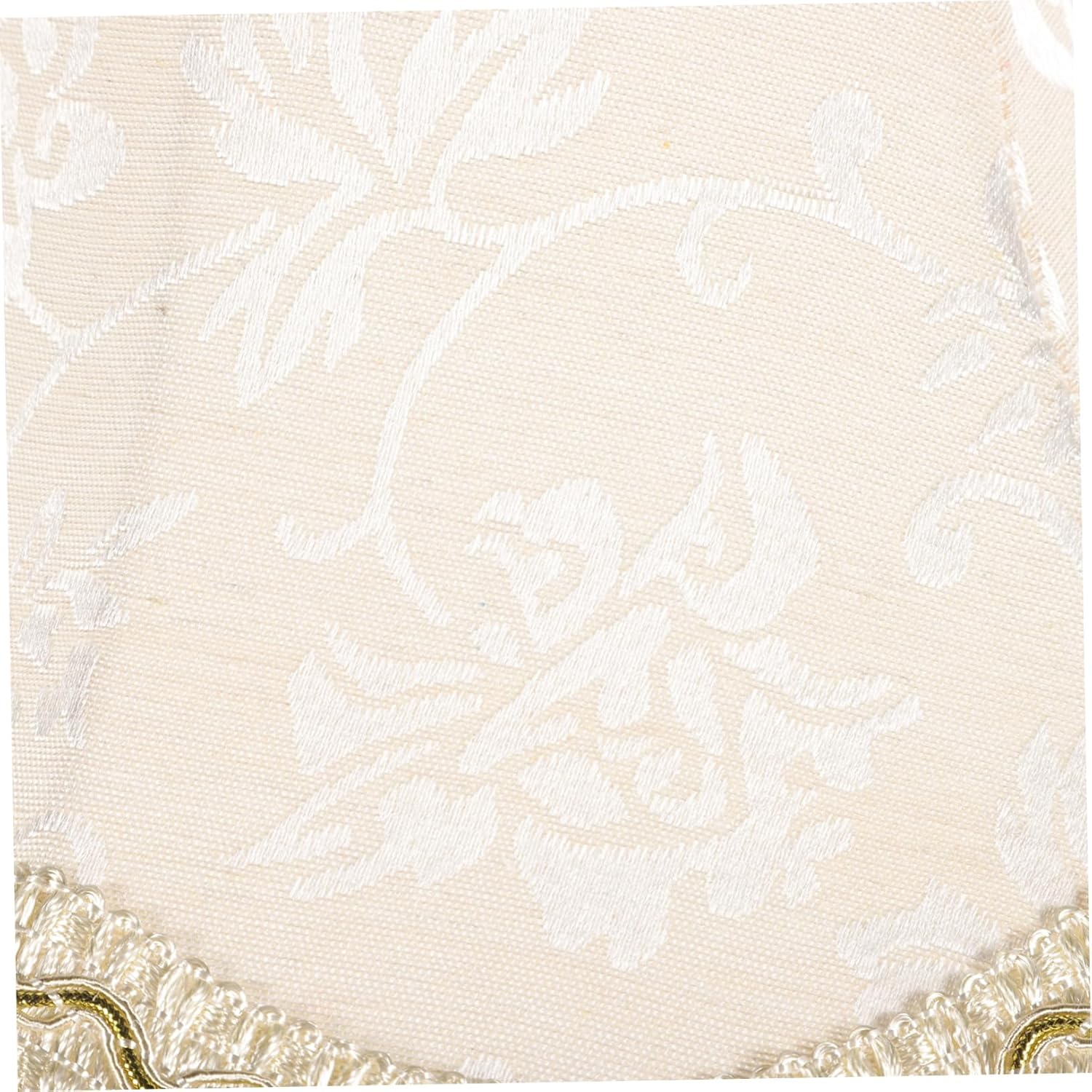 Outanaya Jacquard Lampshade Cloth Lamp Shade Fringe Lampshade Decorative Lamp Shade image number 2