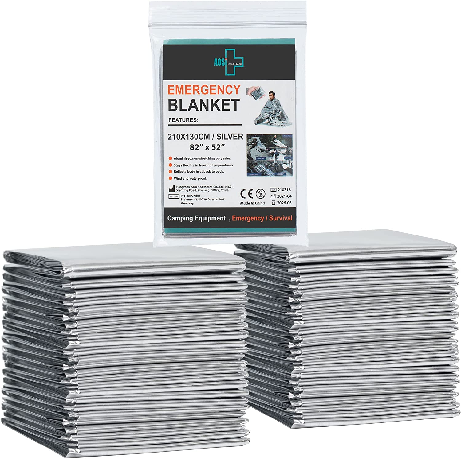 General Medi Emergency Blanket (12-Pack),Emergency Foil Blanket- Perfect for Outdoors, Hiking, Survival, Marathons or First Aid image number 5