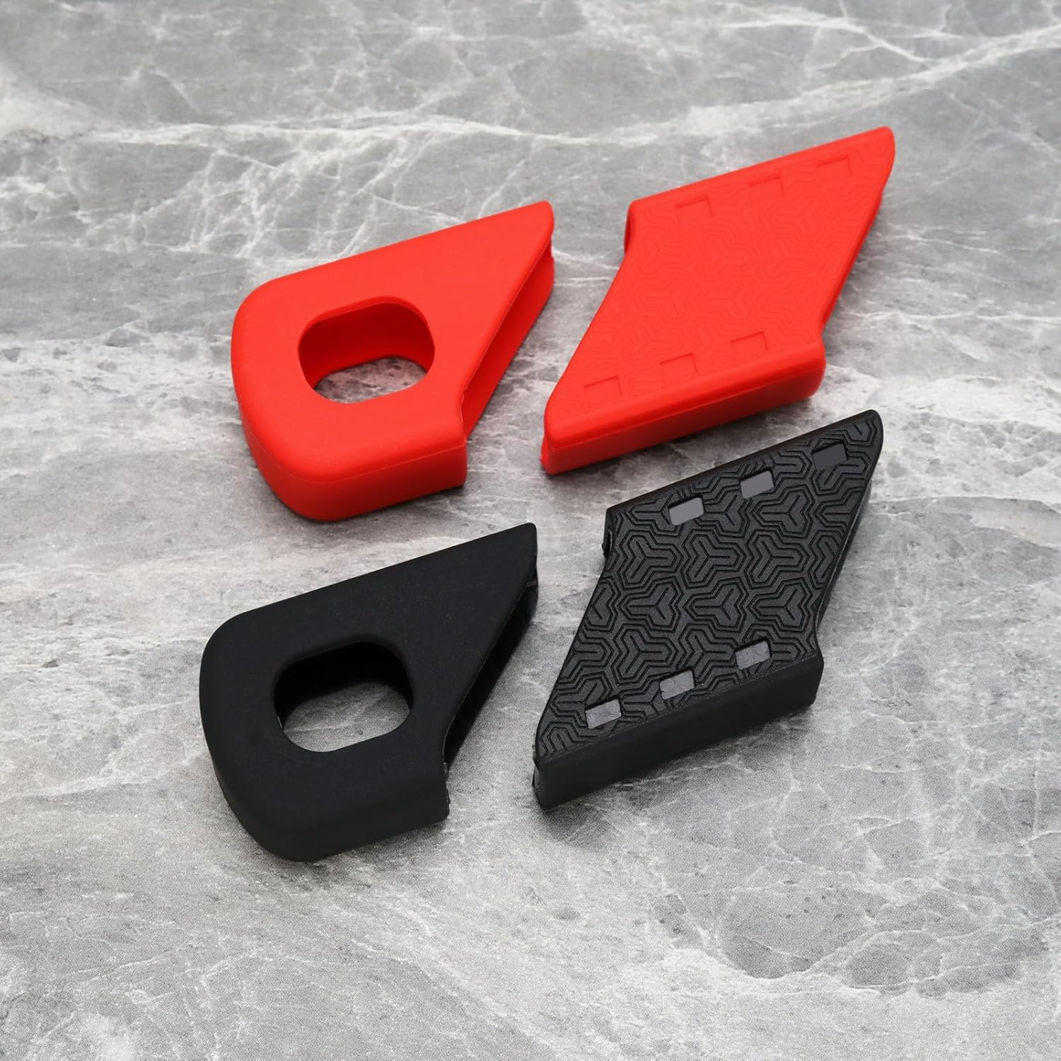 SING F LTD 2 Pair Bicycle Crank Cover MTB Protection Bicycle Sleeves Arm Boot Protector Dustproof Cover for Mountain Bike Red and Black image number 1