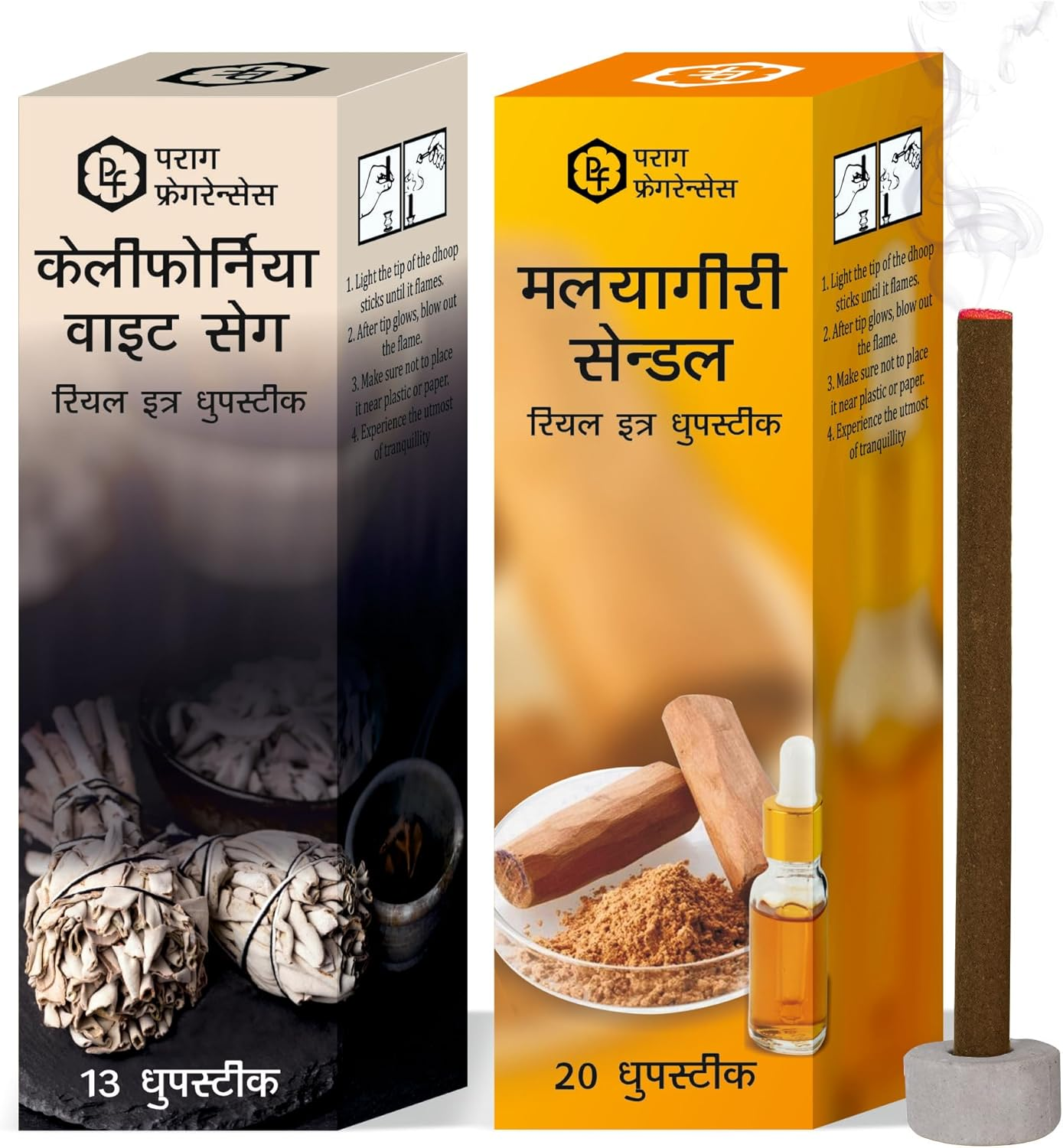 Parag Fragrances Taza Chemeli & Desi Gulab Dhoop Sticks Combo Offer Pack/Extra Dhoop Sticks for Pooja & Home Fragrance 20Pc + 20Pc = 40Pc Dhoop Sticks