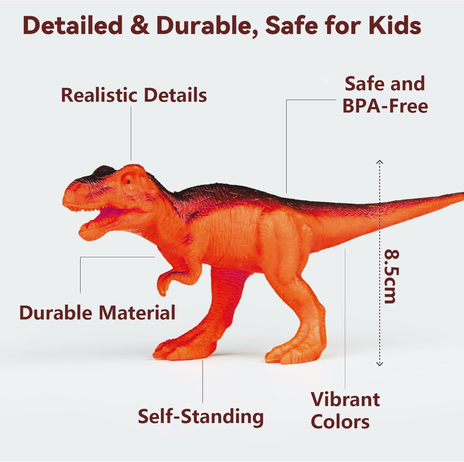 Befunsol Dinosaur Toys for Kids 3-5, 12-Pack Realistic Dinosaur Figures - Spinosaurus, T-Rex, Triceratops & Velociraptor, Dino Toys for 3 Year Old Girls Boys, 3 4 5 6 7 Year Old Girl Boy Gifts image number 2