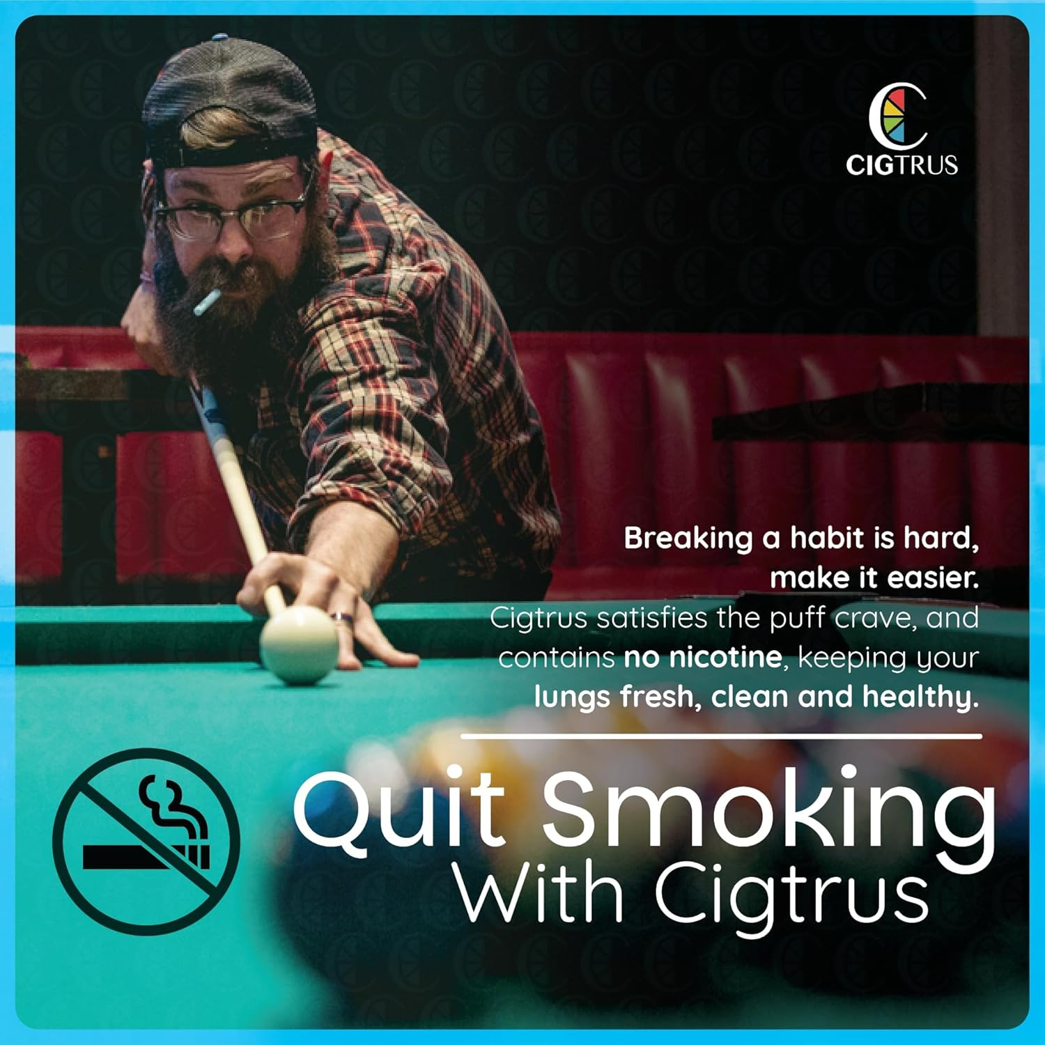 Cigtrus Smokeless Flavored Oxygen Air for a Better Life | Help Replace the Habit of Holding, Feel or Puff | Natural Support Icy Peppermint 3 Pack image number 2