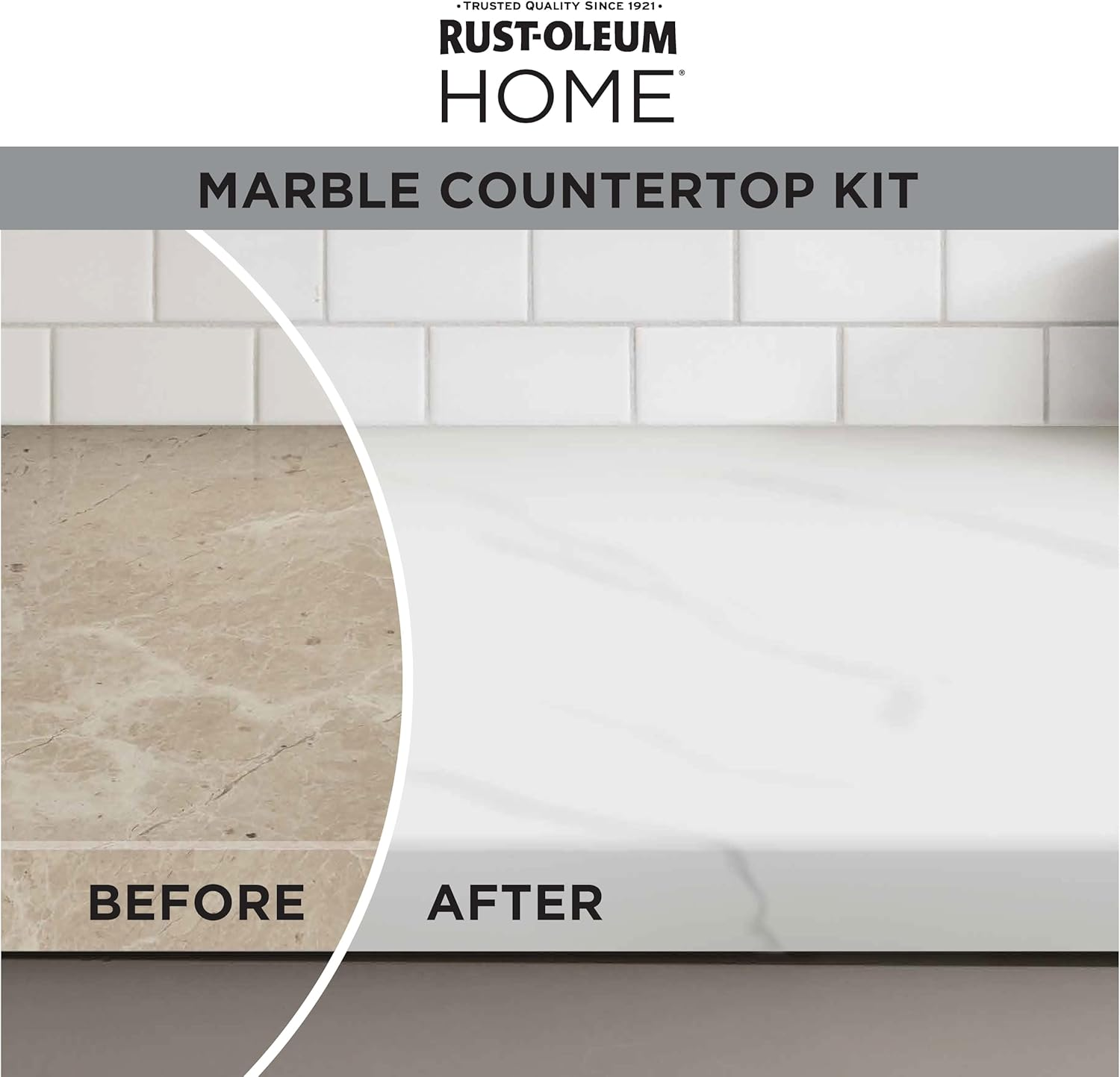 Rust-Oleum 384964 Home Marble Countertop Coating Kit, White image number 5