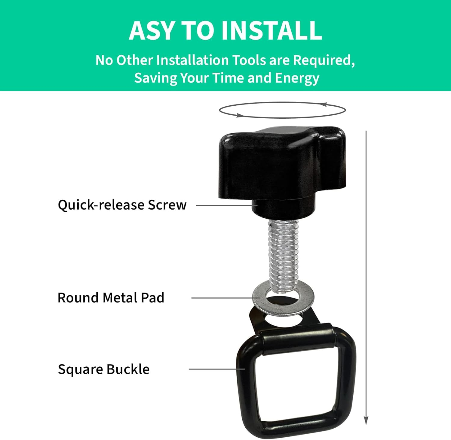 8-Pack D-Ring Tie down Anchors, Heavy Duty Trailer Truck Tie down Hooks for Truck, Trailer, Camper, Warehouse, Garage, Boat