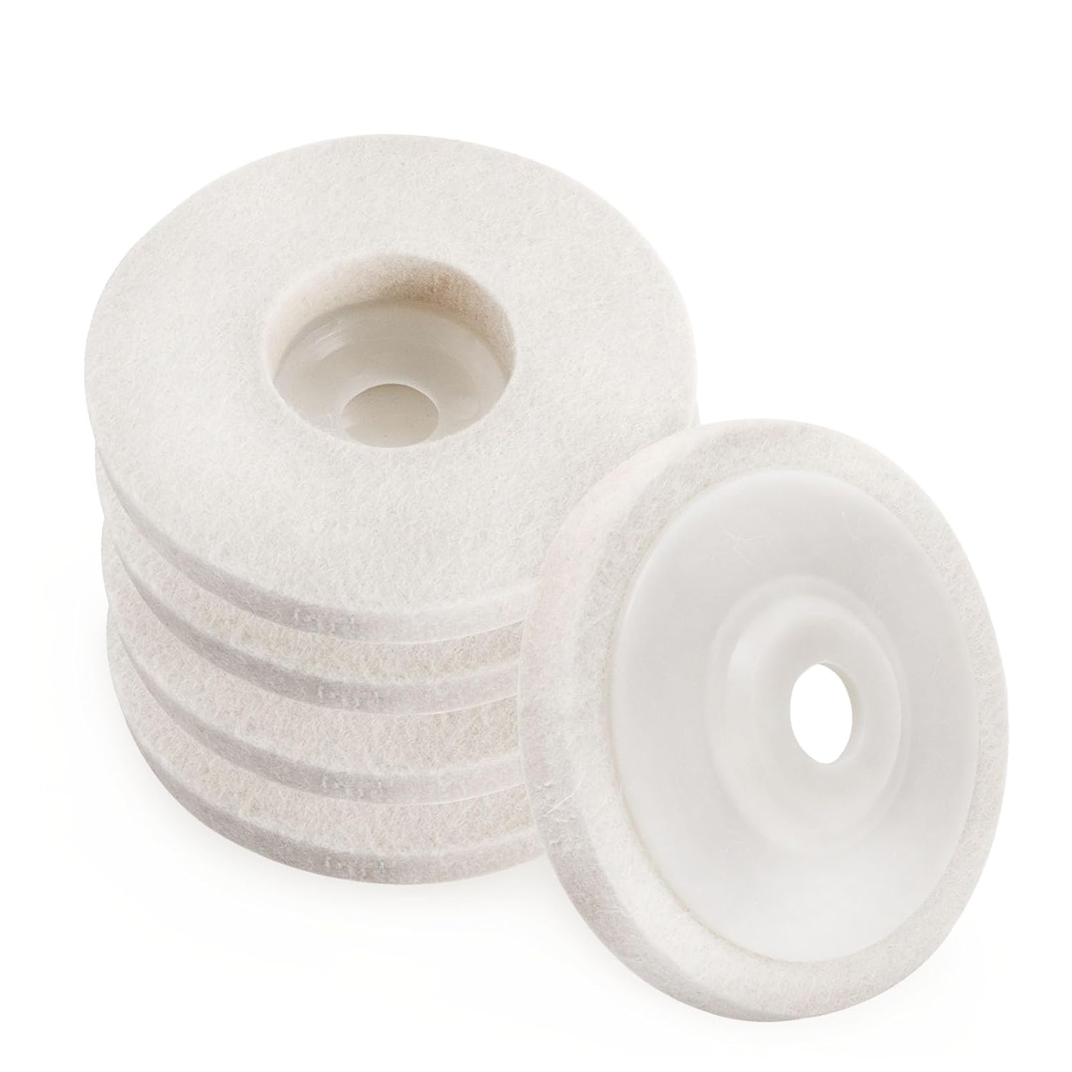 5 Inch Wool Polishing Wheel Disc, Angle Grinder Wool Felt Buffing Pad for Chrome, Granite, Aluminum (5 Pcs) image number 5