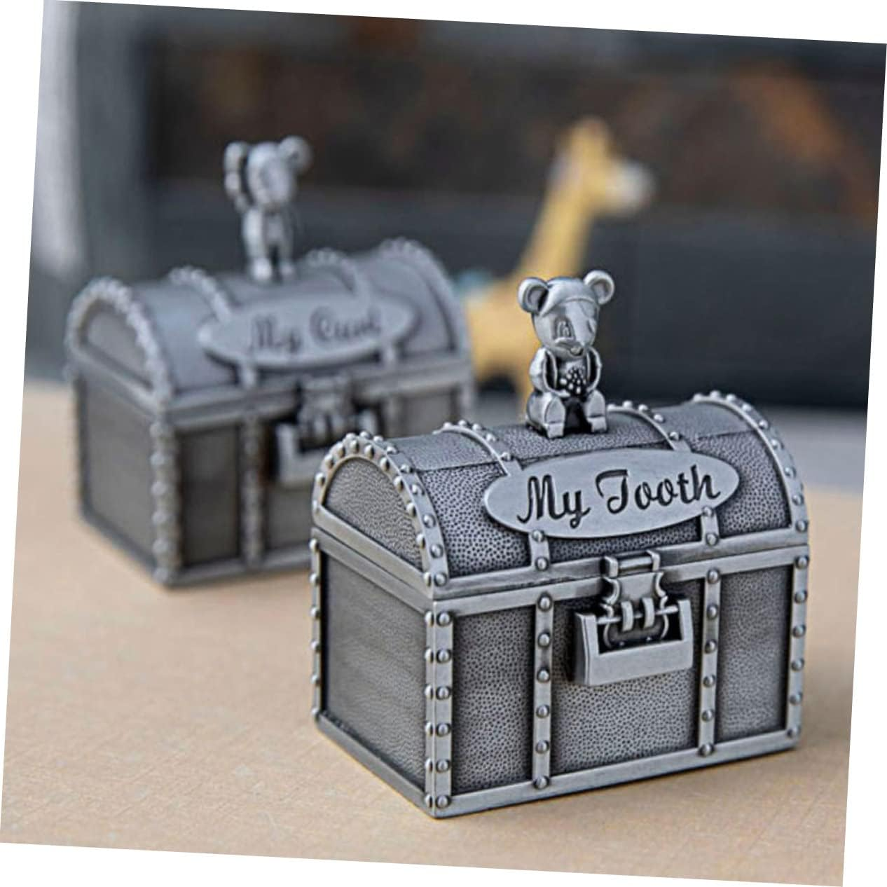 2Pcs Keepsake Tooth Box Safe Tooth Curl Containers for Teeth Hair Storage Portable Lightweight for Unique Childhood Moments image number 3