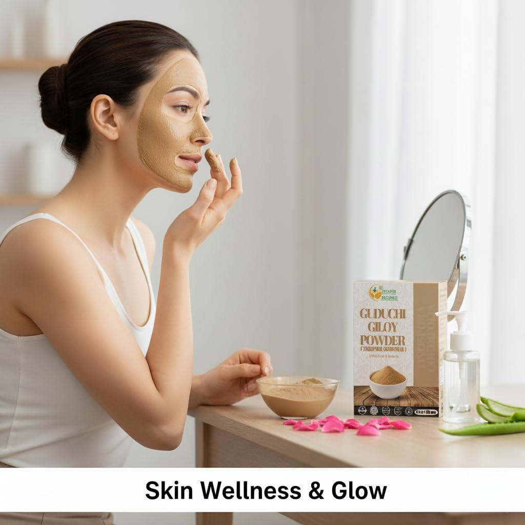 Herbs Botanica Guduchi Powder USDA Organic Neem Giloy Powder | Tinospora Cordifolia | Herbsl Supplement for Immune Support, Digestion 5.3 Oz / 150 GMS