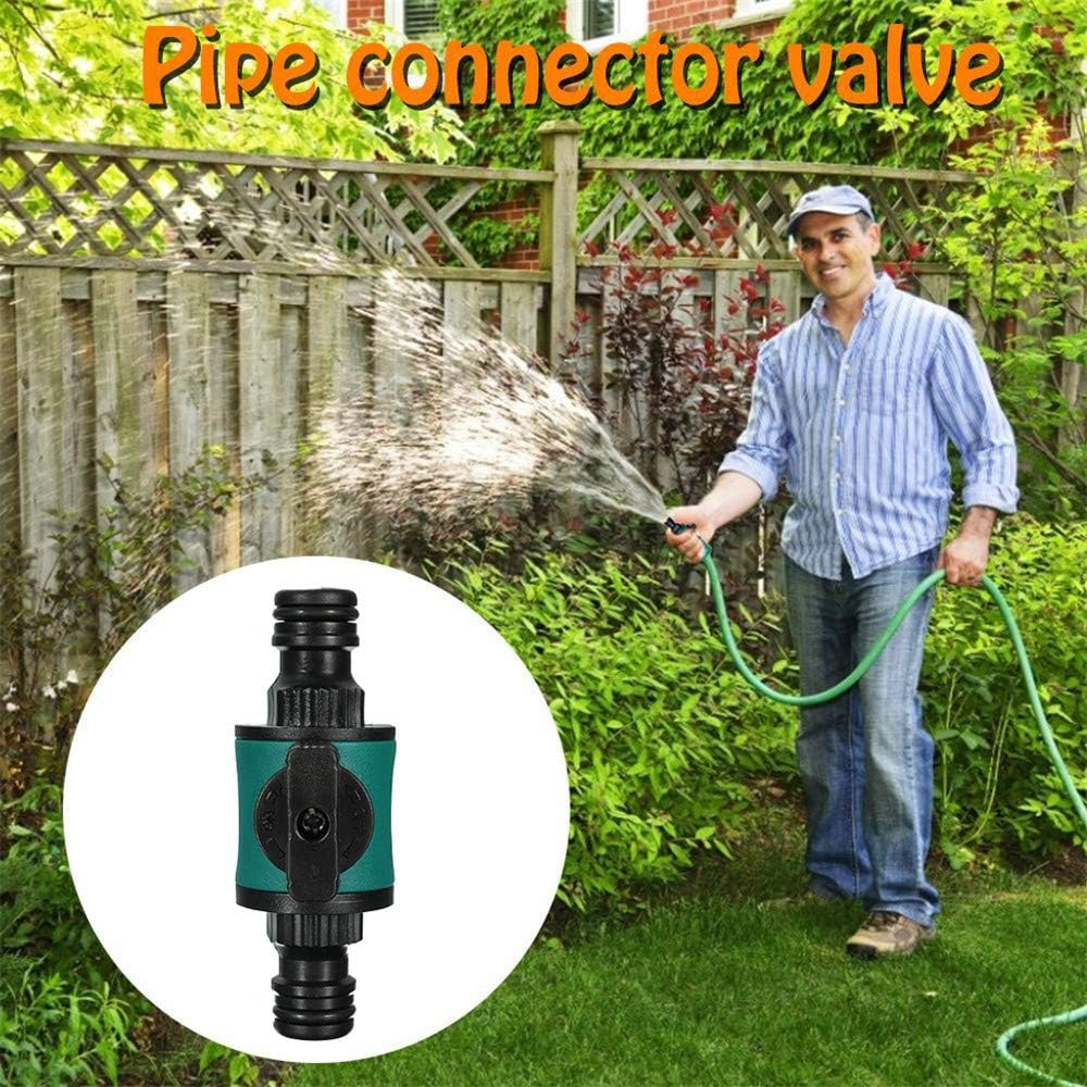 TF Quick-Release In-Line Shut-Off Valve for Garden Hose Pipe Shut-Off Garden Hose Water Pipe ABS Green Nonslip Valve