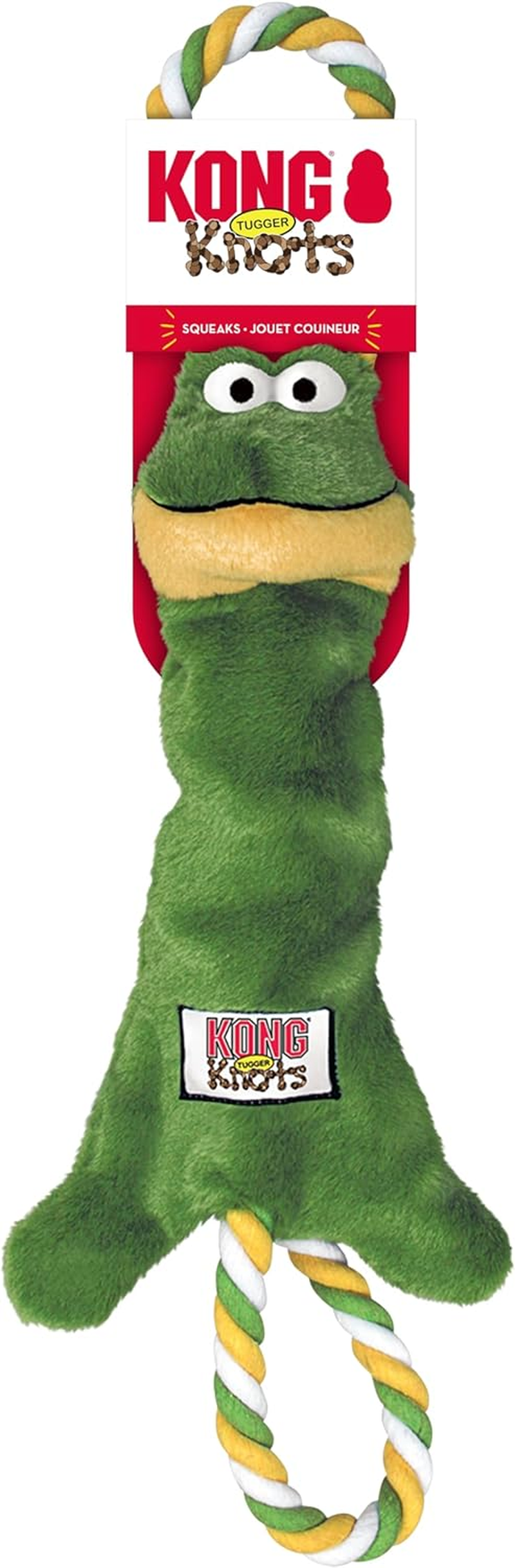 Kong NK11 Tugger Knots Frog Dog Toy, Green, Medium/Large image number 2
