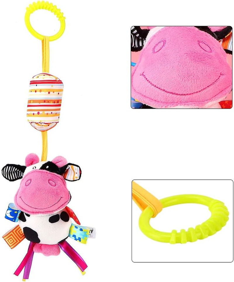 Non-Toxic Plush Crib Plush Toy, Stroller Hanging Toy, for Car Seat Crib Newborn Baby Baby Carrier(Cows) image number 4