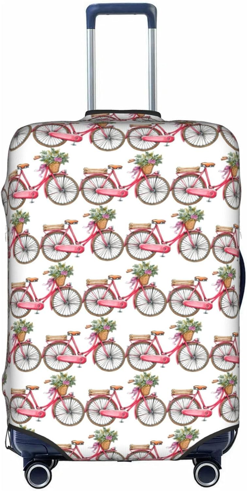 Pulaif Yellow Sunflowers Travel Box Protective Cover,Travel Luggage Cover,Suitcase Protector Fits 18-32 In,Suitcase Cover, Christmas Bells, Small