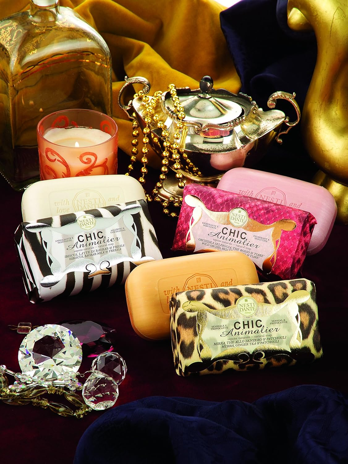 Nesti Dante Chic Animalier Natural Soap - Myrrh, Ginger Tea & Patchouli 250G/8.8Oz image number 1