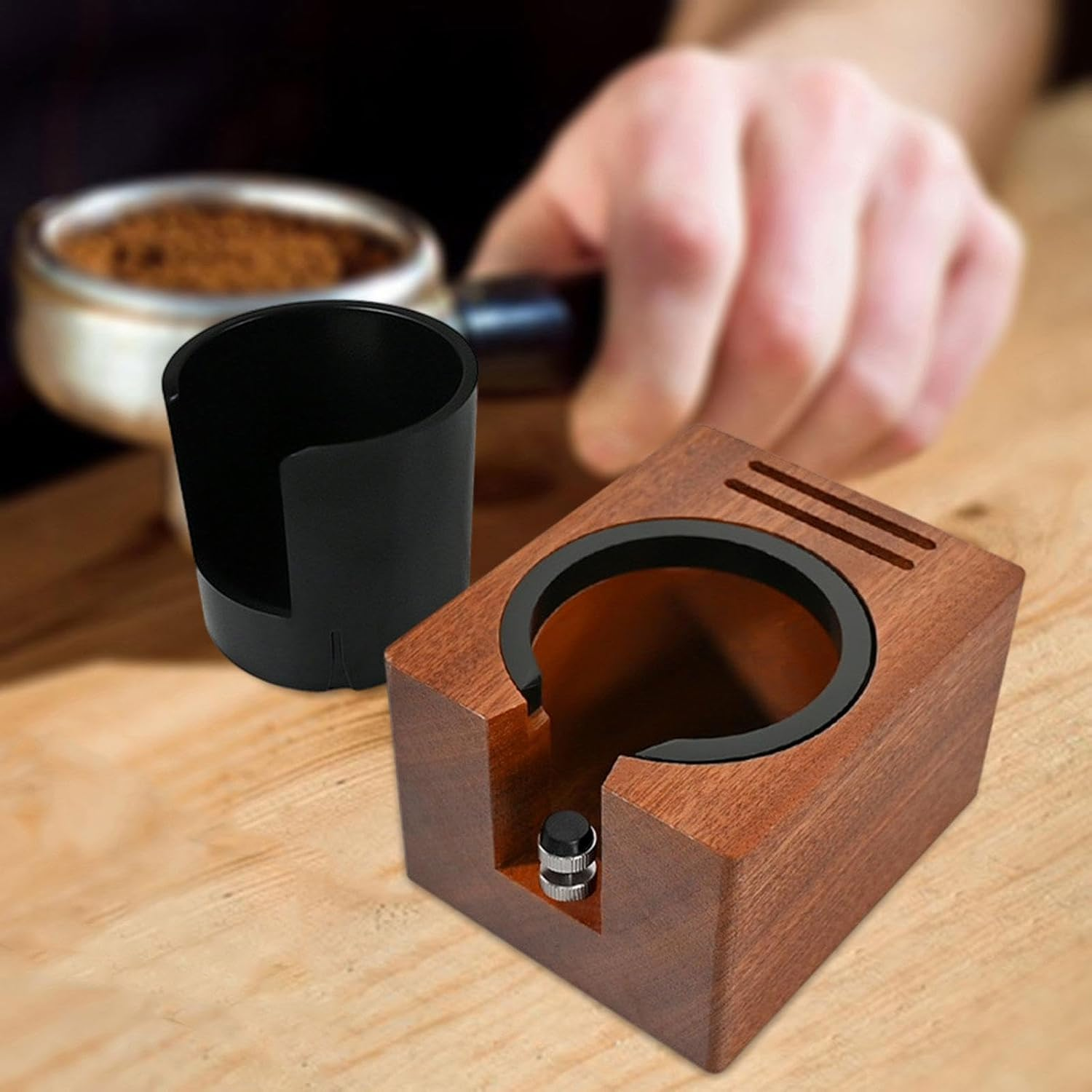 Motivetech 51/53/54/58Mm Espresso Tamping Station, Accessories, Distributor Equipment, Countertop Coffee Portafilter, with Barrel - Without Barrel image number 5