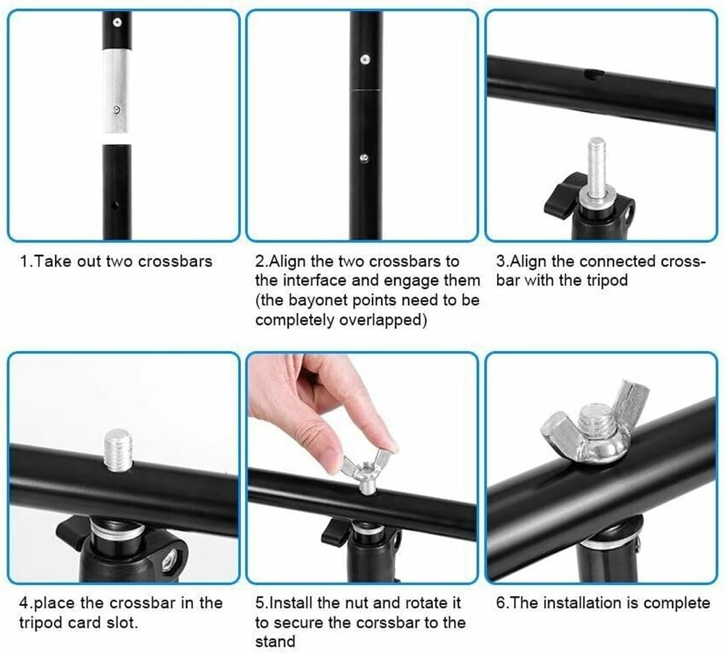 Adjustable T-Shape Backdrop Stand Kit Photo Background Screen Photography with Two Clamp (0.7 * 0.8 M / 2.3 * 2.62Ft)