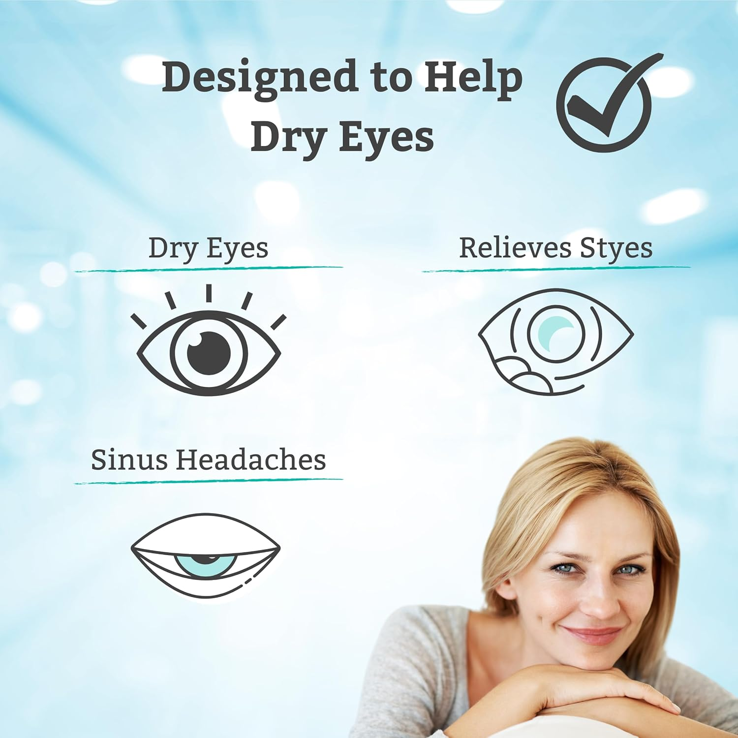 Tearrestore Open-Eye Warm Compress Mask for Dry Eyes - Best Heated Eye Compress Mask for Styes and Eye Irritation - Reusable, Convenient, Effective, & FDA Cleared image number 1