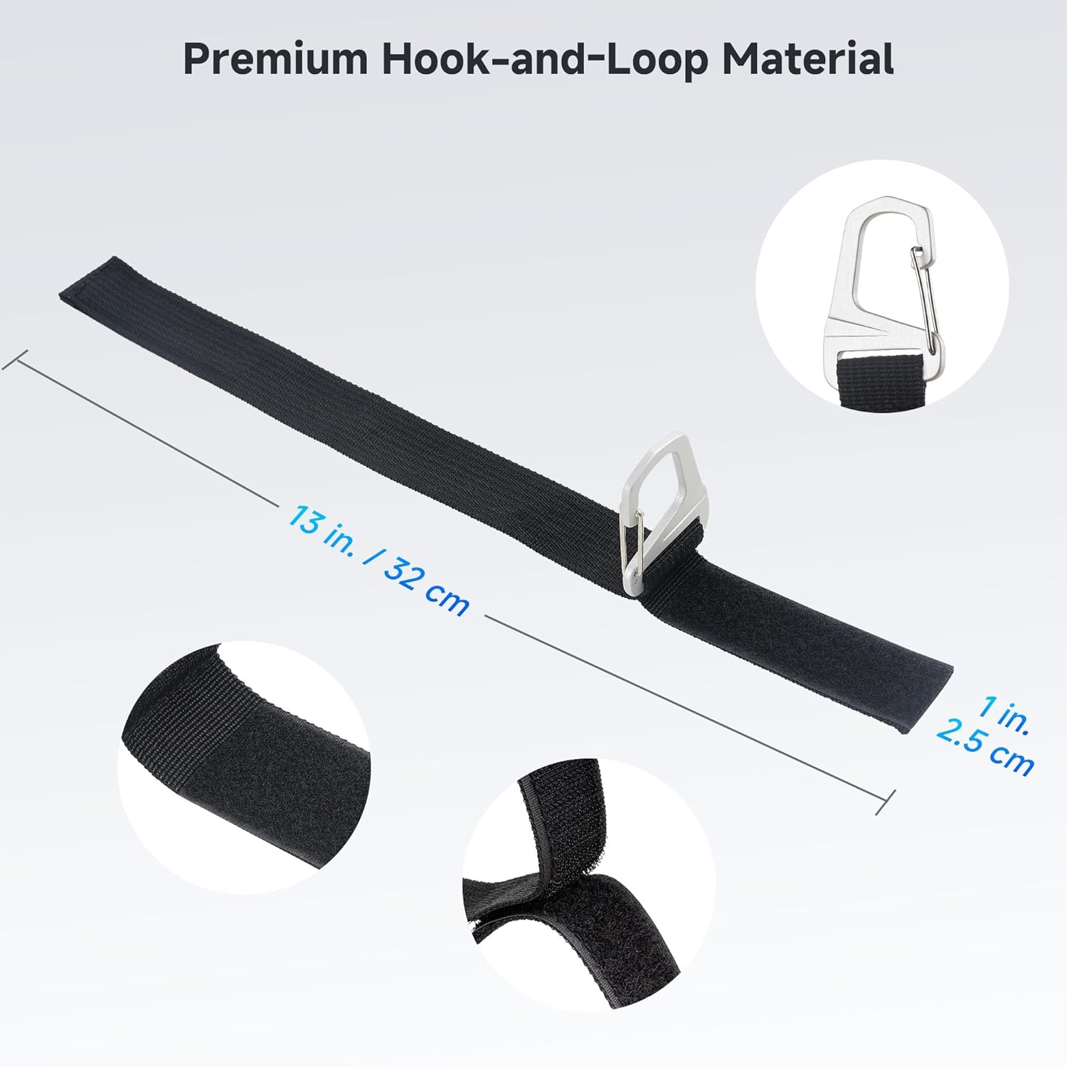 Cable Matters 5-Pack Heavy Duty Extension Cord Organizer Straps with Metal Buckle, 50 Lbs Load Capacity, Extension Cord Holder with 13 X 1 Inch Hook-And-Loop Straps image number 3