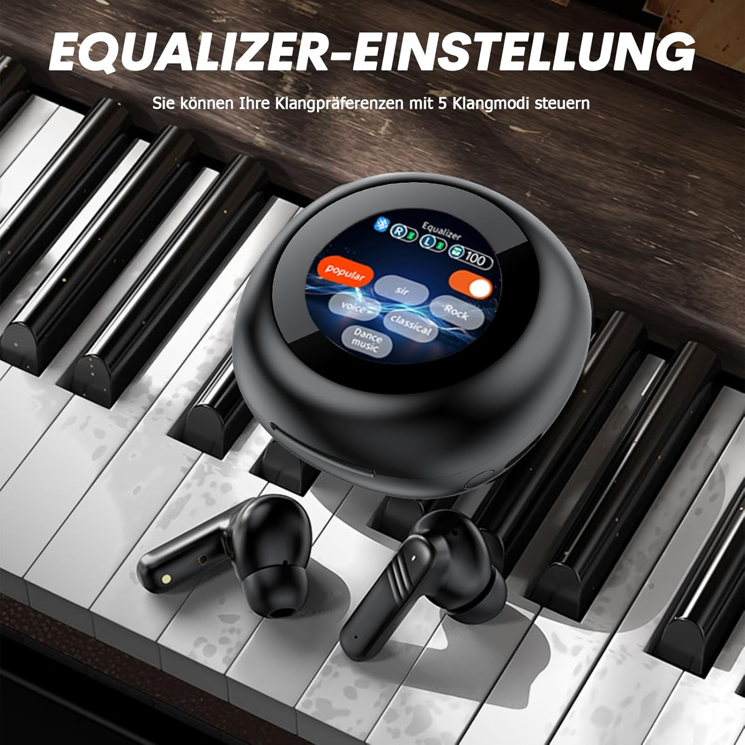 Xmenha LX30 Wireless Earbuds - White, In-Ear, ANC, Bluetooth 5.4, 4.5 Hours Playtime, Waterproof, Touch Control image number 2